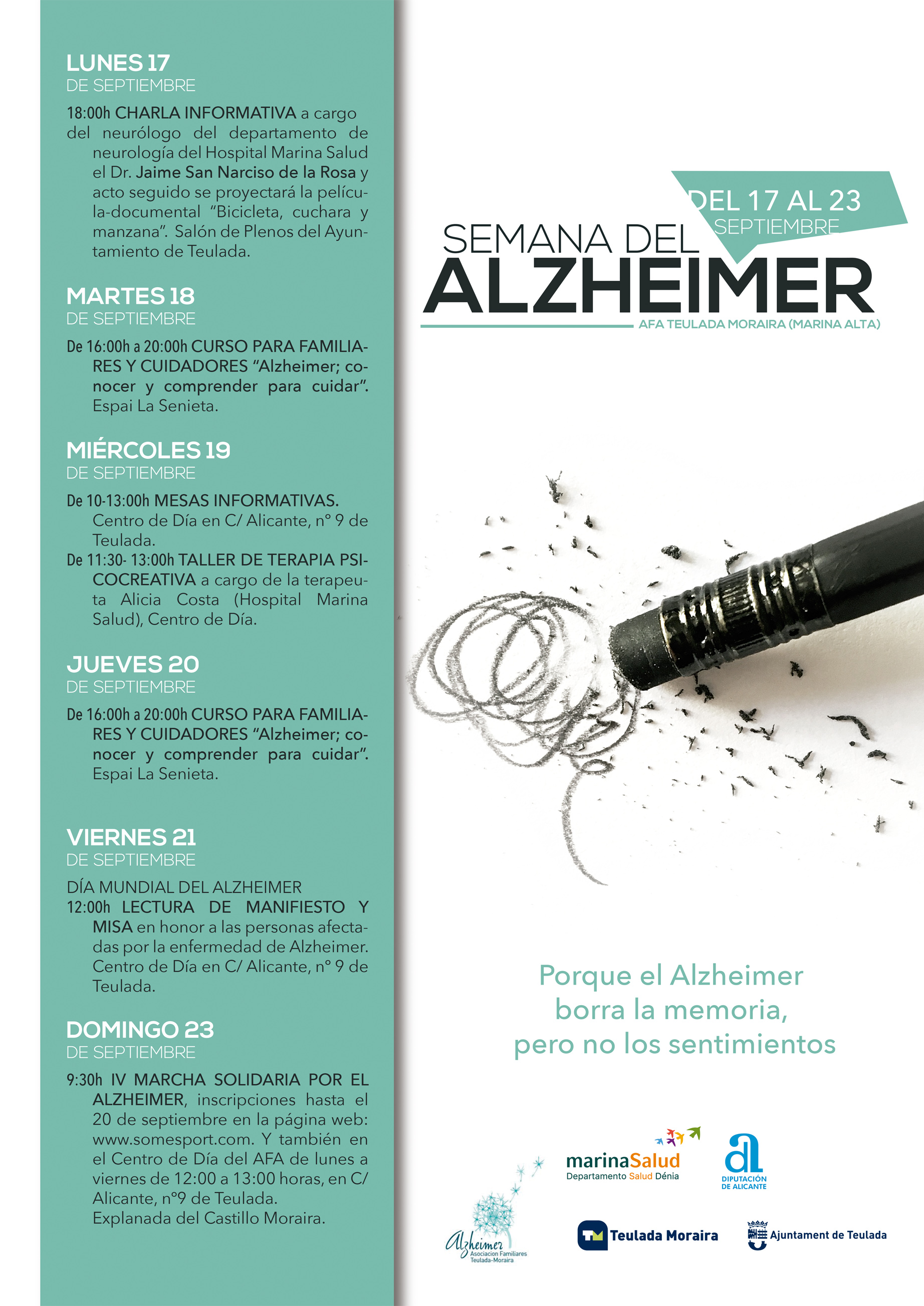SEMANA DEL ALZHEIMER - 17 AL 23 DE SEPTIEMBRE